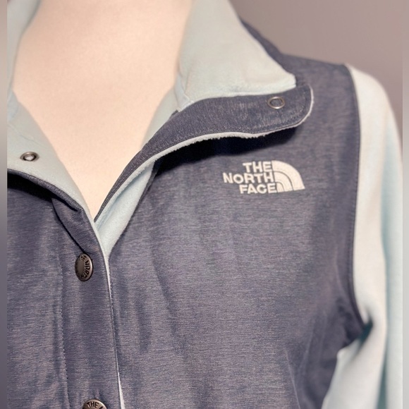 The North Face Women's Glacier 1/4 Snap Fleece Pullover Size Small Teal & Navy - Picture 2 of 8